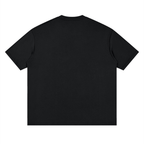 Black Training for Barricade oversized graphic tee with pink chrome and distressed grunge typography