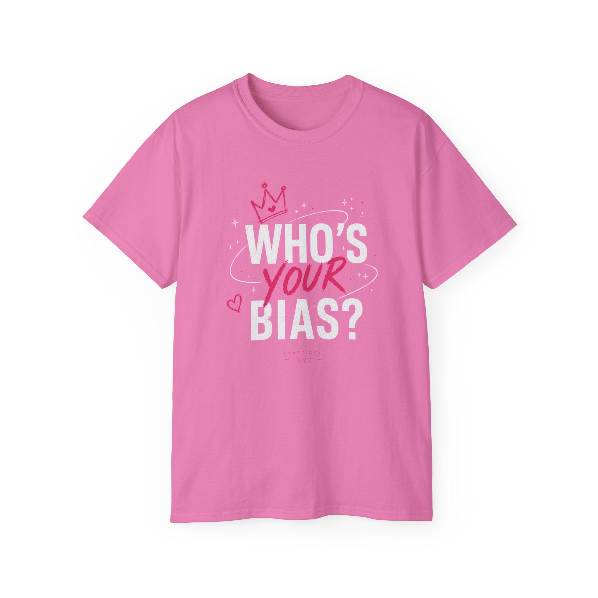 Who’s Your Bias T-shirt | K-pop Fan Shirt, Typography Crown Design