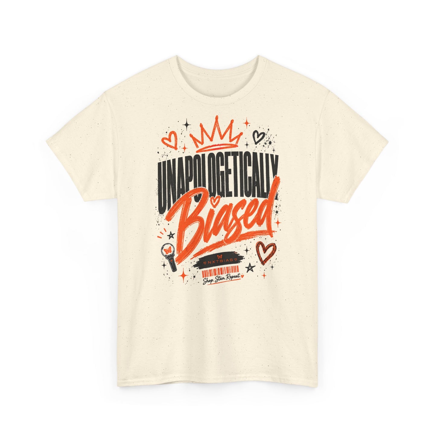 Unapologetically Biased K-pop Tee | Crown & Hearts Script