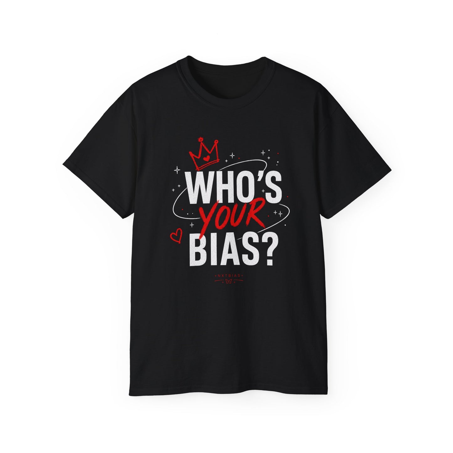 Who’s Your Bias T-shirt | K-pop Fan Shirt, Typography Crown Design