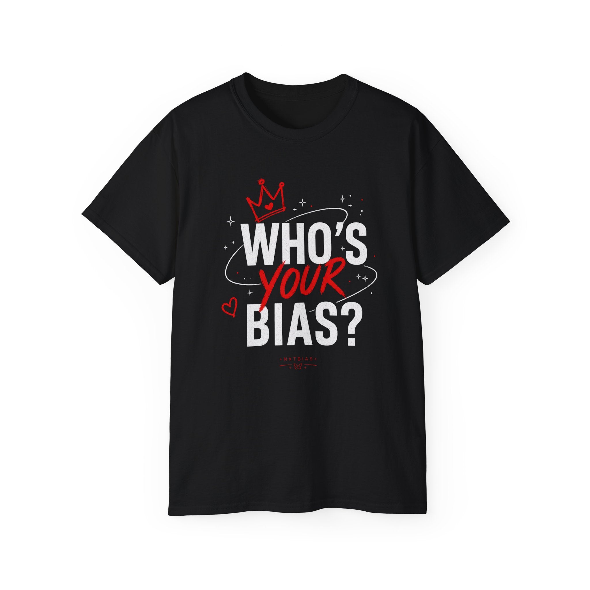 Who’s Your Bias T-shirt | K-pop Fan Shirt, Typography Crown Design
