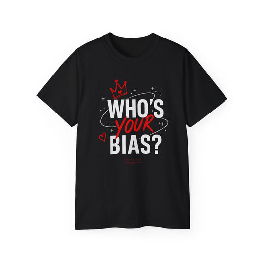 Who’s Your Bias T-shirt | K-pop Fan Shirt, Typography Crown Design