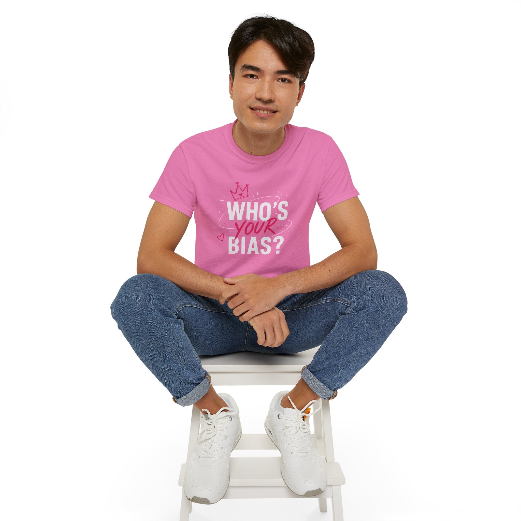 Who’s Your Bias T-shirt | K-pop Fan Shirt, Typography Crown Design