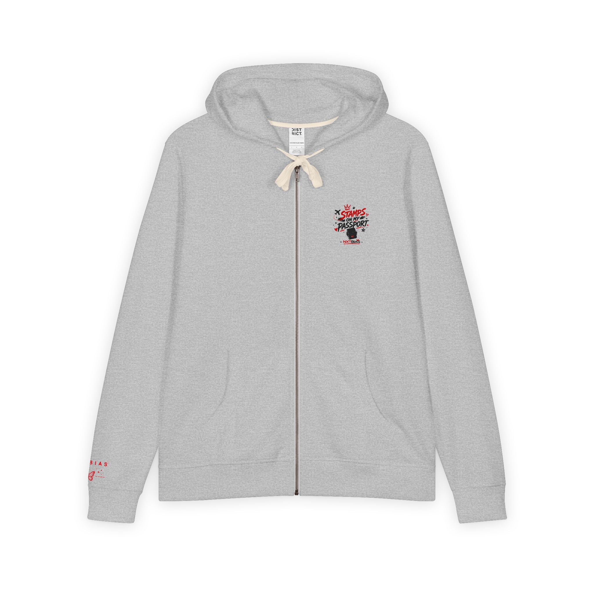 Stamps on My Passport Zip-Up Hoodie