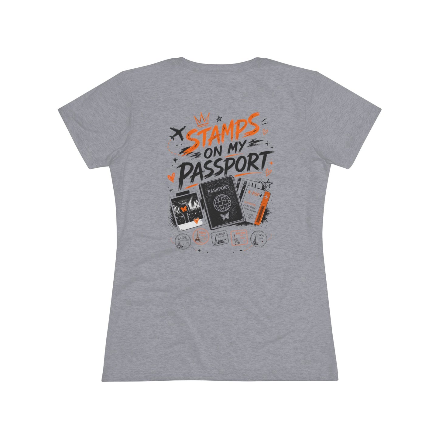 Stamps on My Passport Graphic T-Shirt | Travel Shirt | Airport Outfit | Vacation Tee | Wanderlust Travel Shirt | NXTBIAS