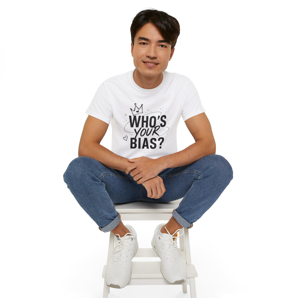 Who’s Your Bias T-shirt | K-pop Fan Shirt, Typography Crown Design