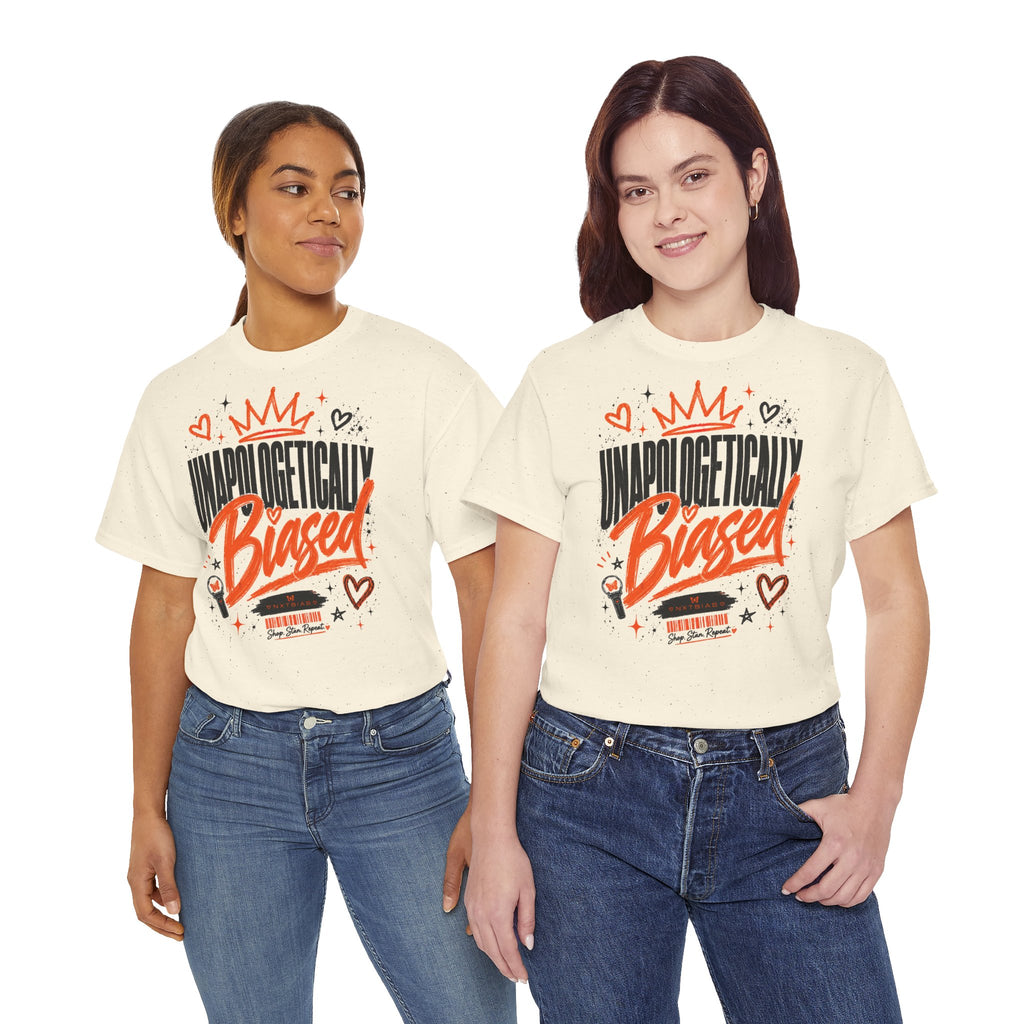 Unapologetically Biased K-pop Tee | Crown & Hearts Script