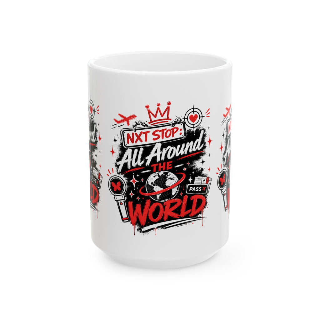 All Around the World Travel Mug — Red Passport Map