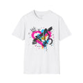 Graffiti Heart Crown Butterfly T-Shirt | Street Art K-Pop Inspired