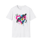 Graffiti Heart Crown Butterfly T-Shirt | Street Art K-Pop Inspired