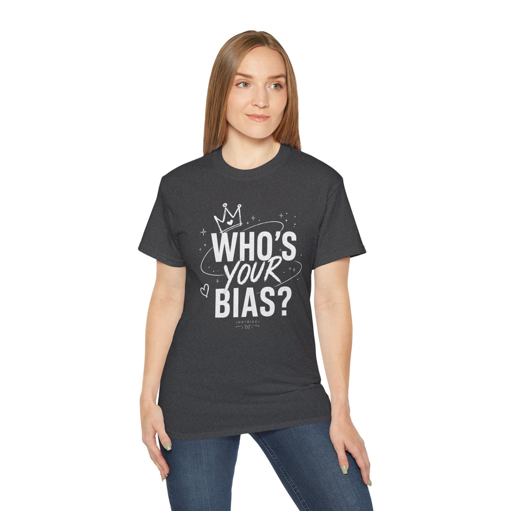 Who’s Your Bias T-shirt | K-pop Fan Shirt, Typography Crown Design