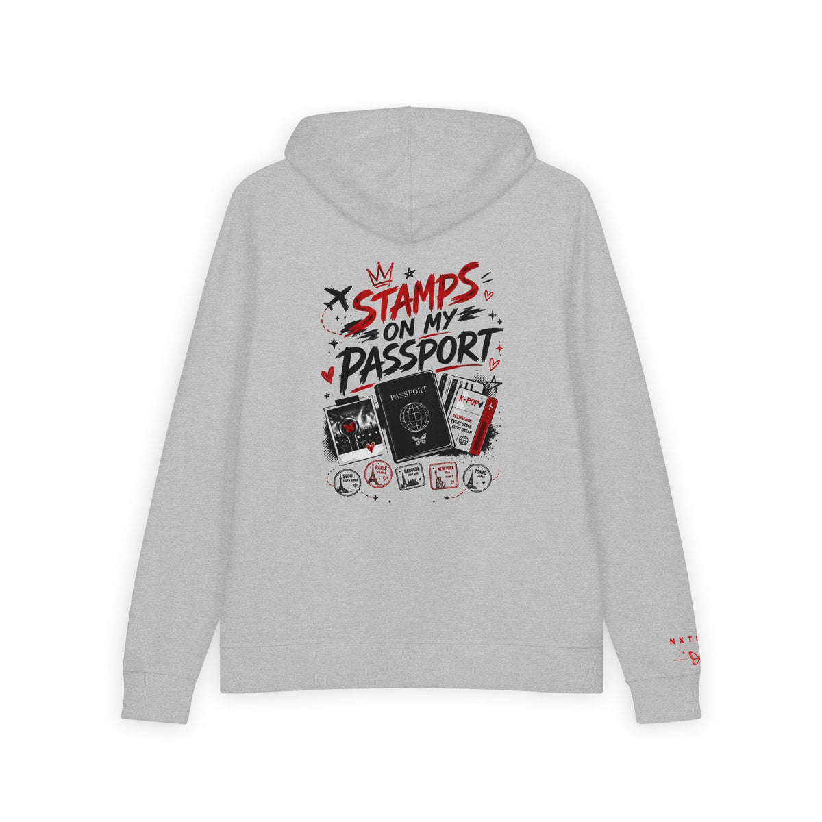 Stamps on My Passport Zip-Up Hoodie