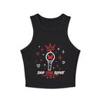 Shop. Stan. Repeat. Cropped Racer Tank | Women's Graphic Crop Top | Concert Outfit | Fan Style Tank | Trendy Summer Top | NXTBIAS