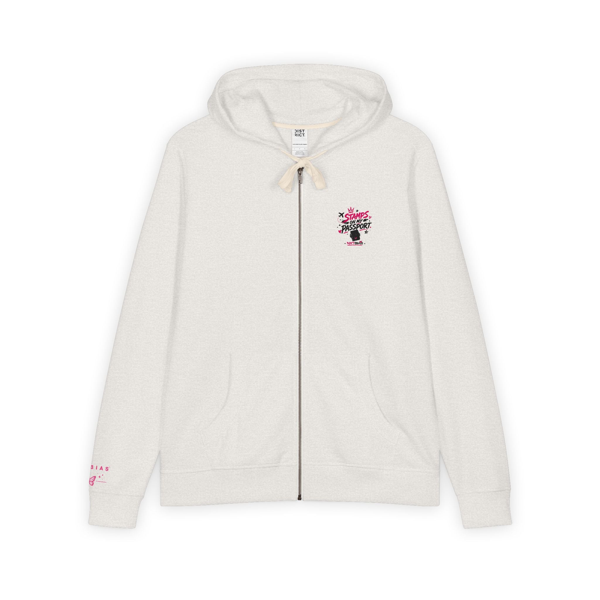 Stamps on My Passport Zip-Up Hoodie