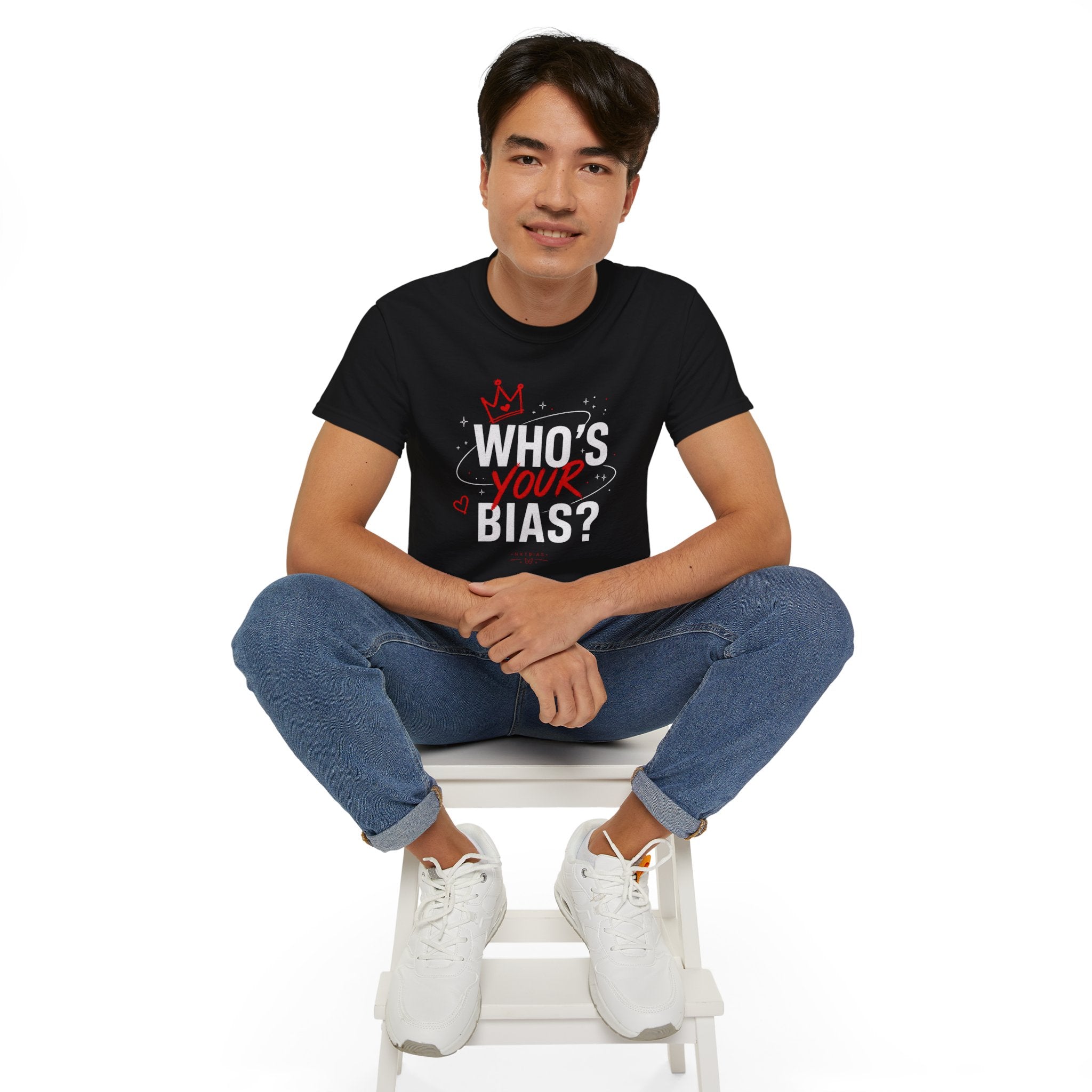 Who’s Your Bias T-shirt | K-pop Fan Shirt, Typography Crown Design
