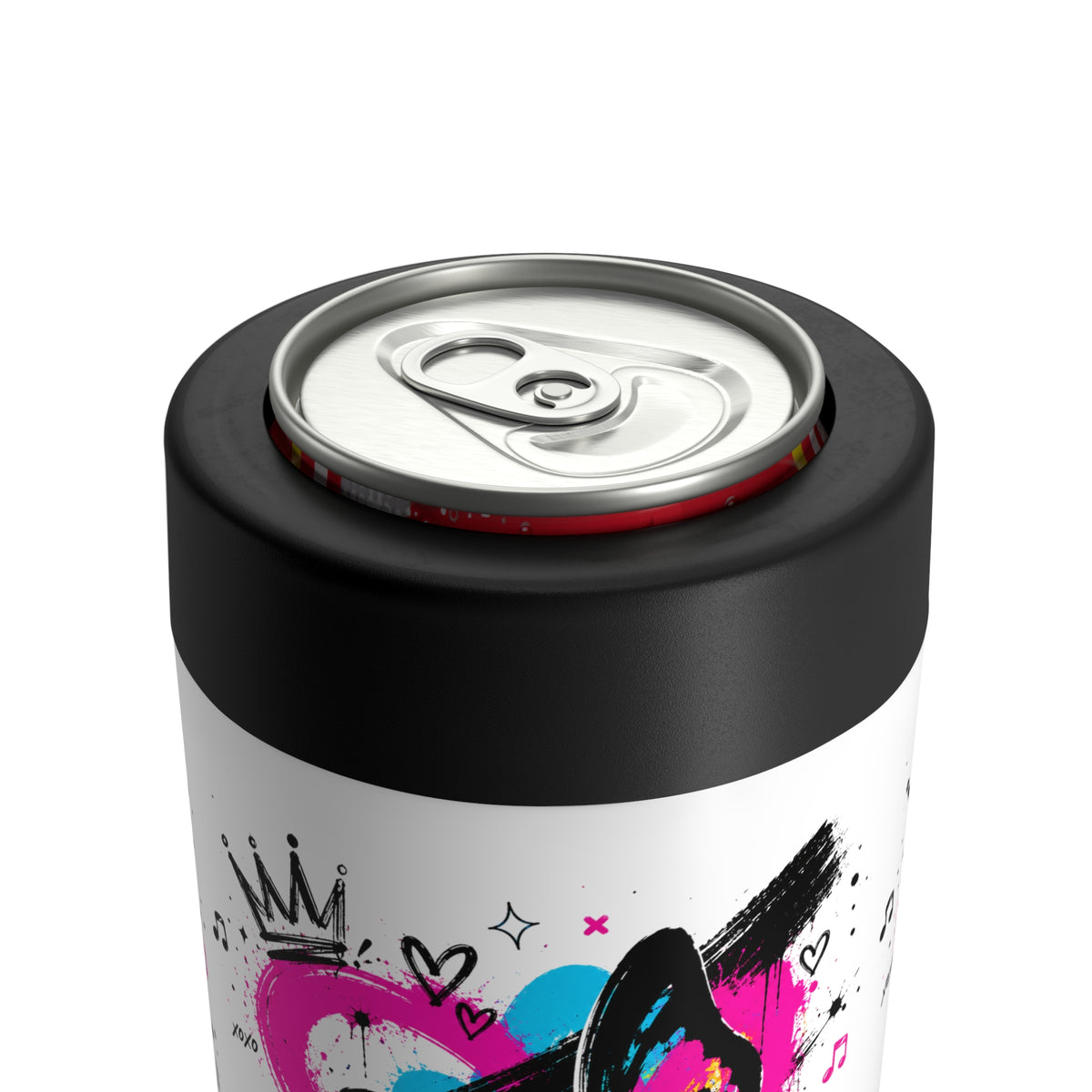 Graffiti Butterfly Stainless Can Holder