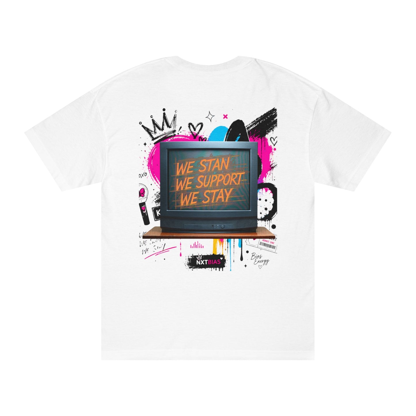 K-Pop Fan Graphic T-Shirt | We Stan We Support We Stay Tee | Concert Outfit | K-Pop Streetwear | NXTBIAS