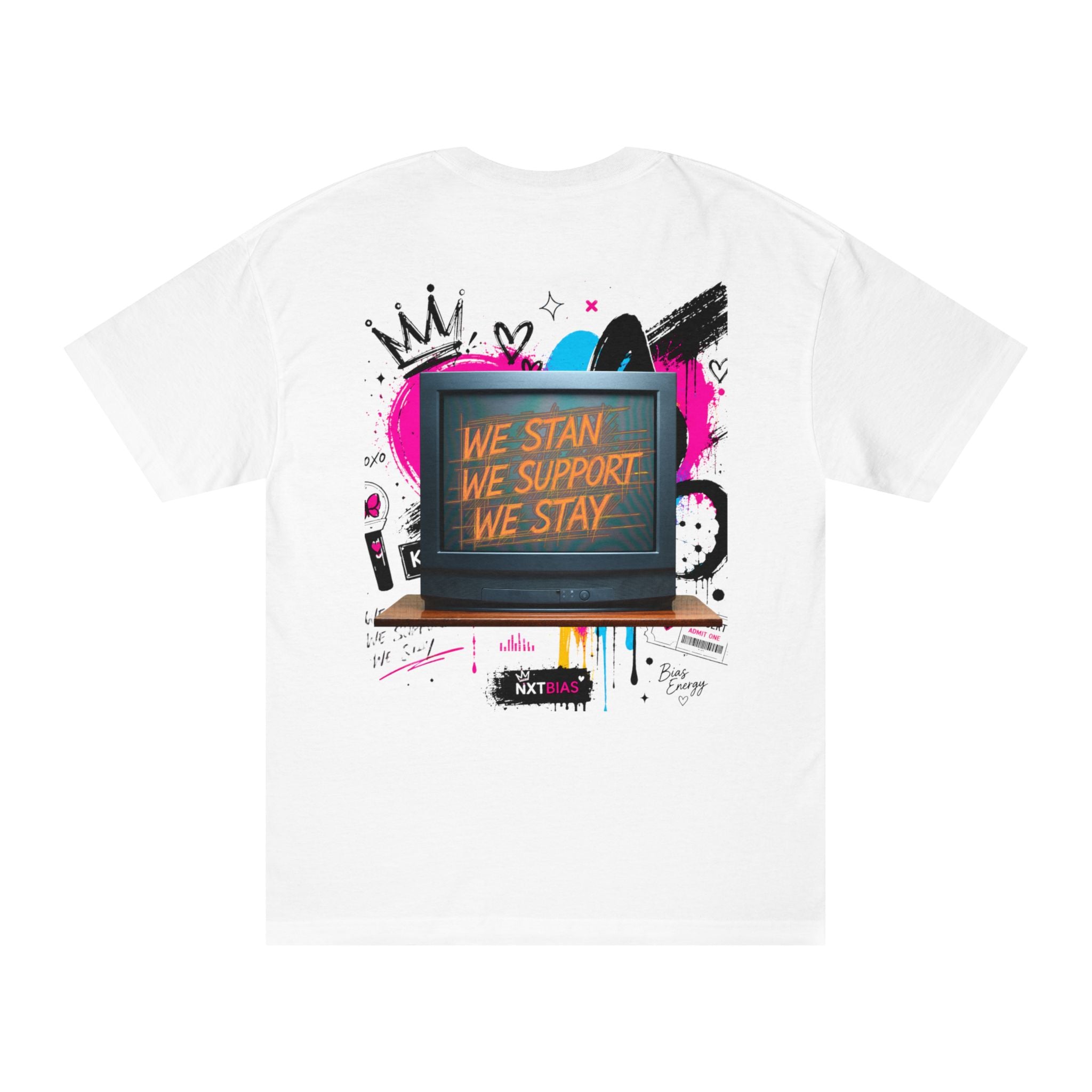 K-Pop Fan Graphic T-Shirt | We Stan We Support We Stay Tee | Concert Outfit | K-Pop Streetwear | NXTBIAS