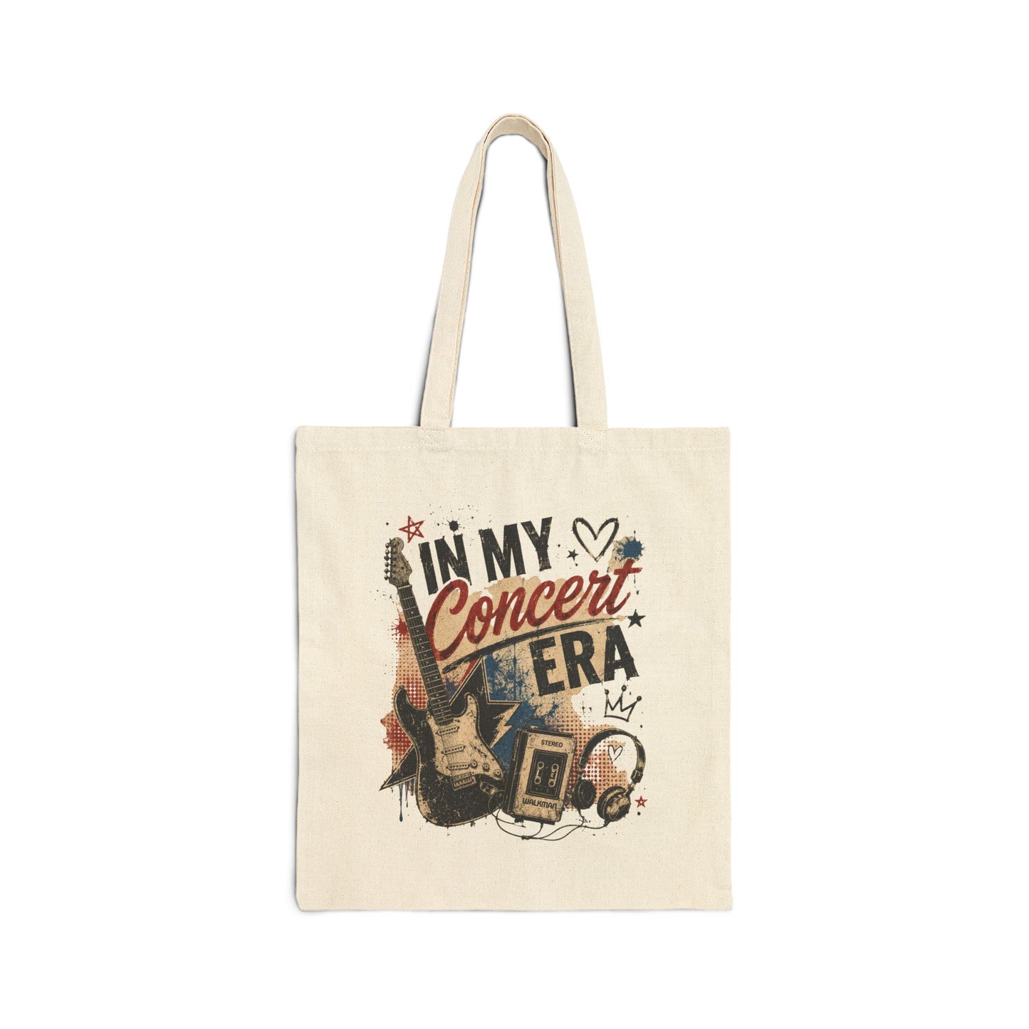 In My Concert Era Tote Bag | Music Guitar Headphones Canvas