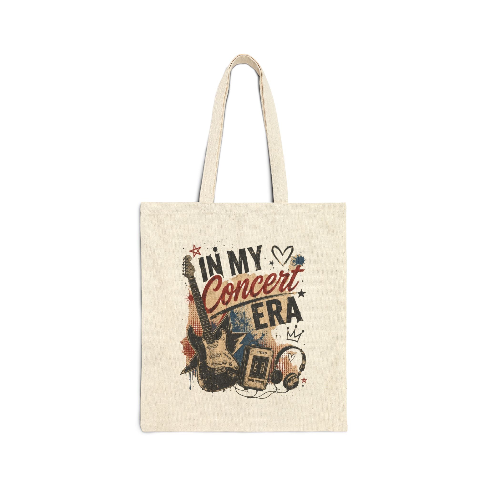In My Concert Era Tote Bag | Music Guitar Headphones Canvas