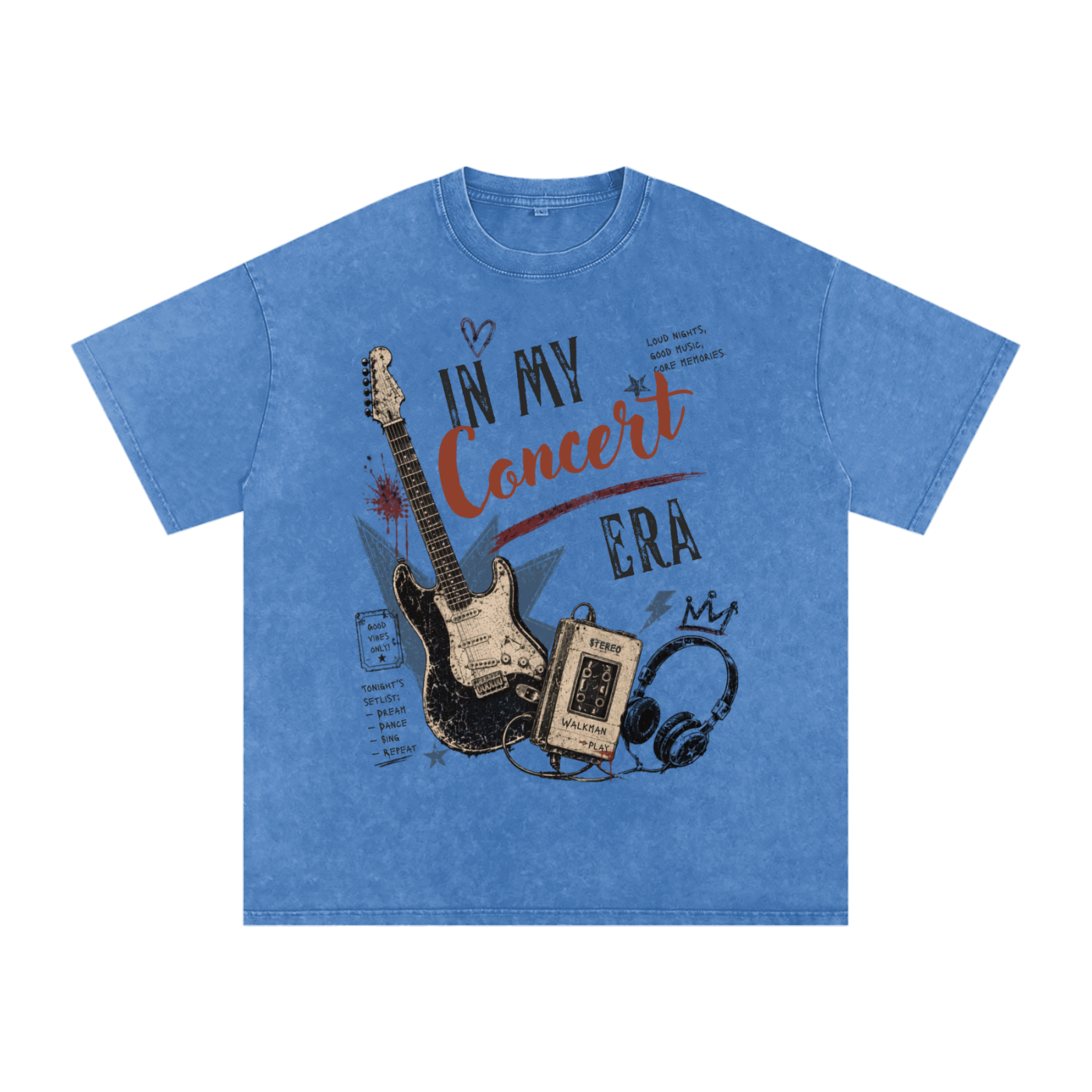 In My Concert Era Snow Washed Oversized T-Shirt | Vintage Festival Graphic Tee | Oversized Streetwear Shirt | NXTBIAS