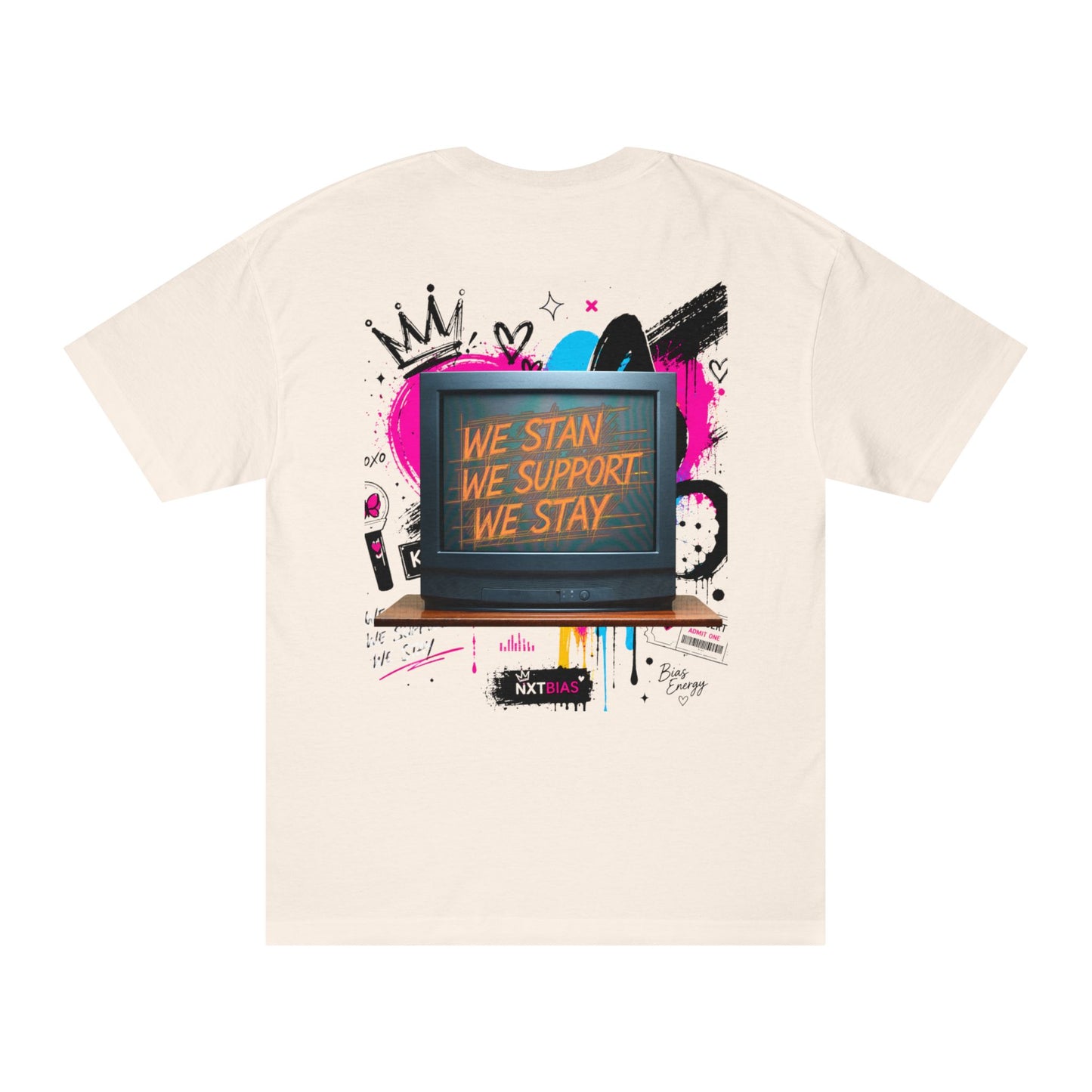 K-Pop Fan Graphic T-Shirt | We Stan We Support We Stay Tee | Concert Outfit | K-Pop Streetwear | NXTBIAS