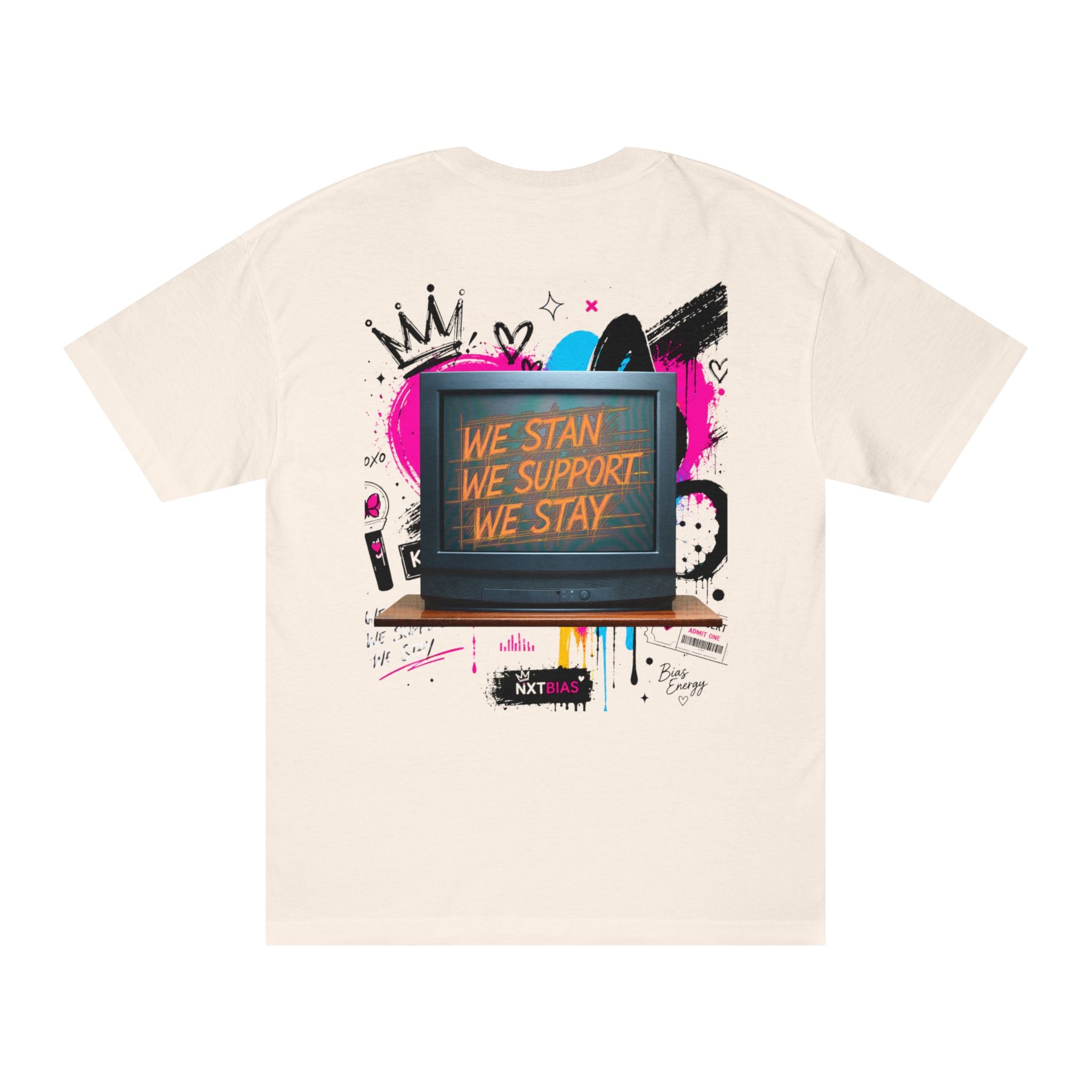 K-Pop Fan Graphic T-Shirt | We Stan We Support We Stay Tee | Concert Outfit | K-Pop Streetwear | NXTBIAS