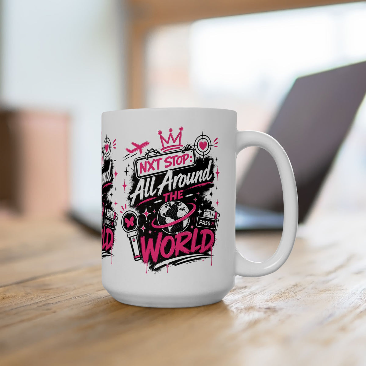 All Around the World Travel Mug — Globe Design