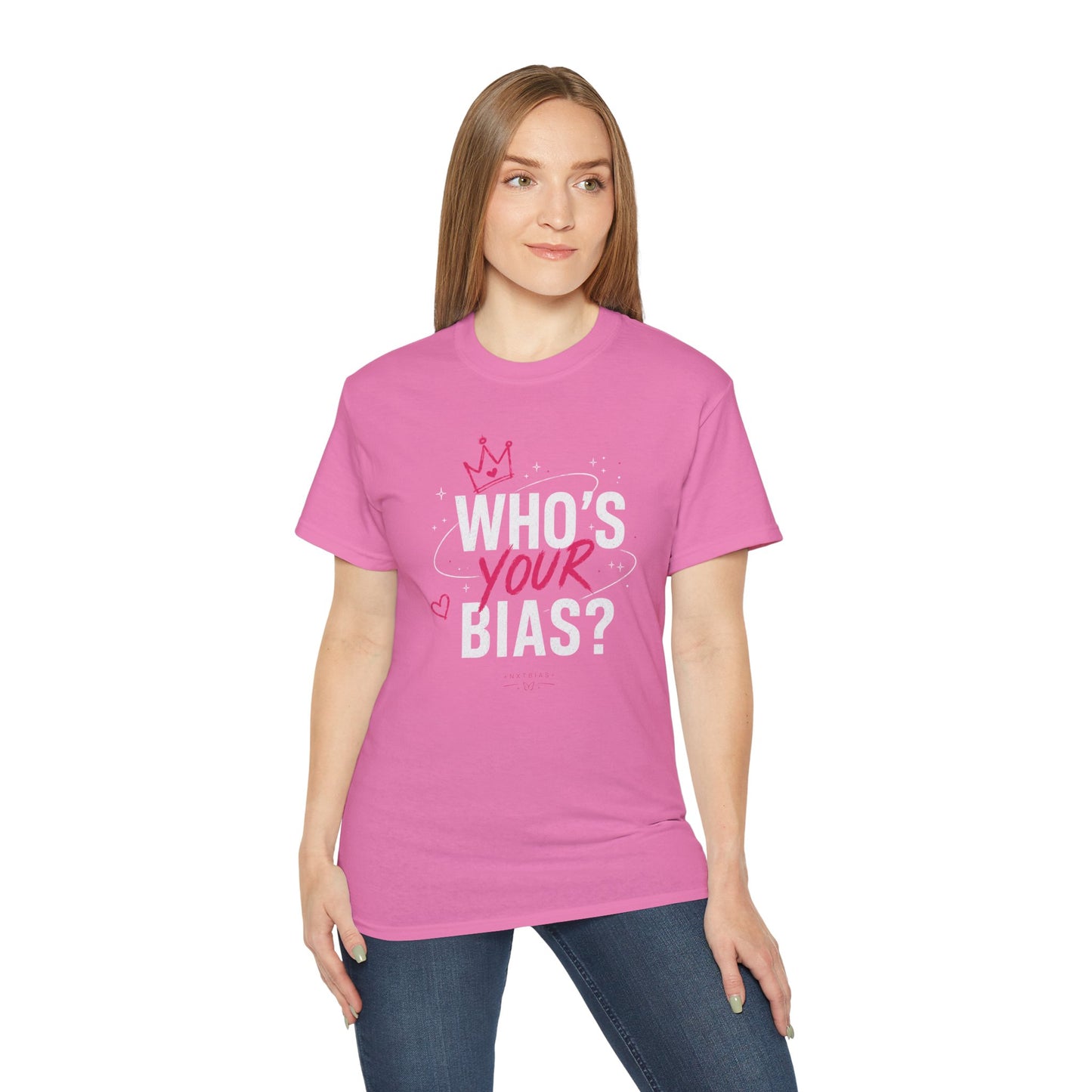 Who’s Your Bias T-shirt | K-pop Fan Shirt, Typography Crown Design