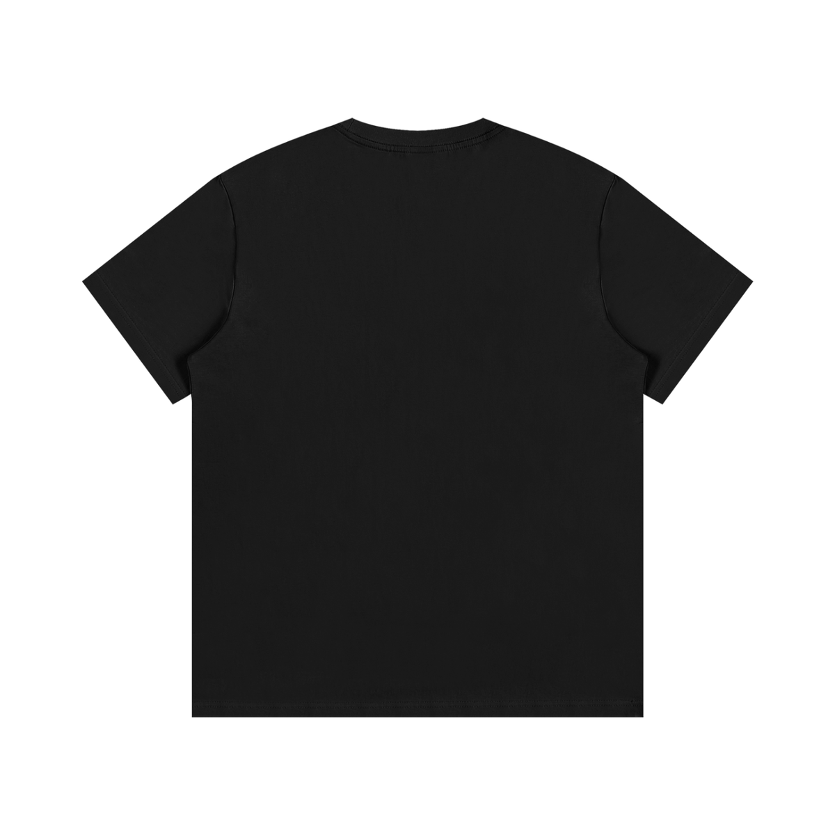 Back view of black Who's Your Bias graphic tee