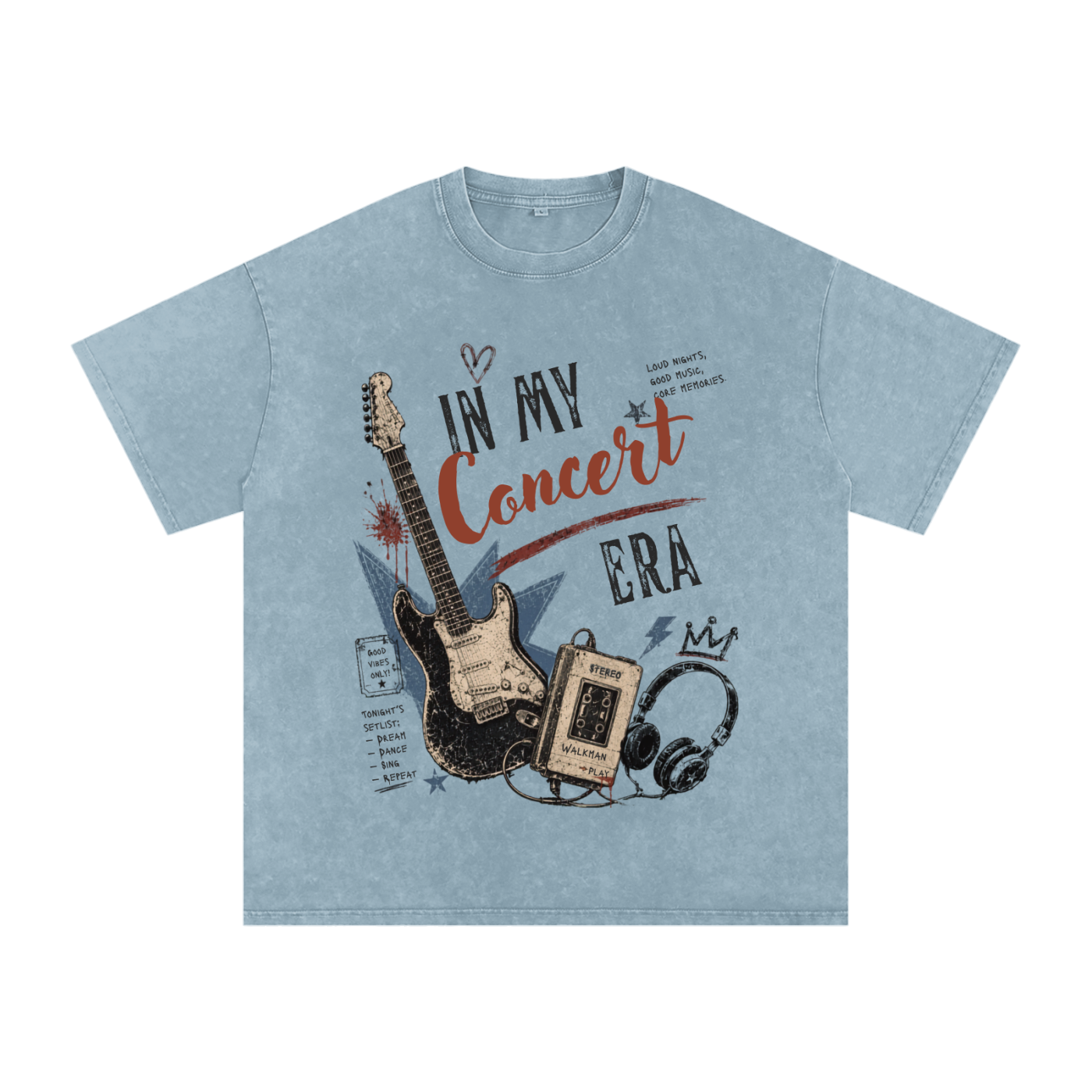 In My Concert Era | Snow Washed Oversized Graphic Tee