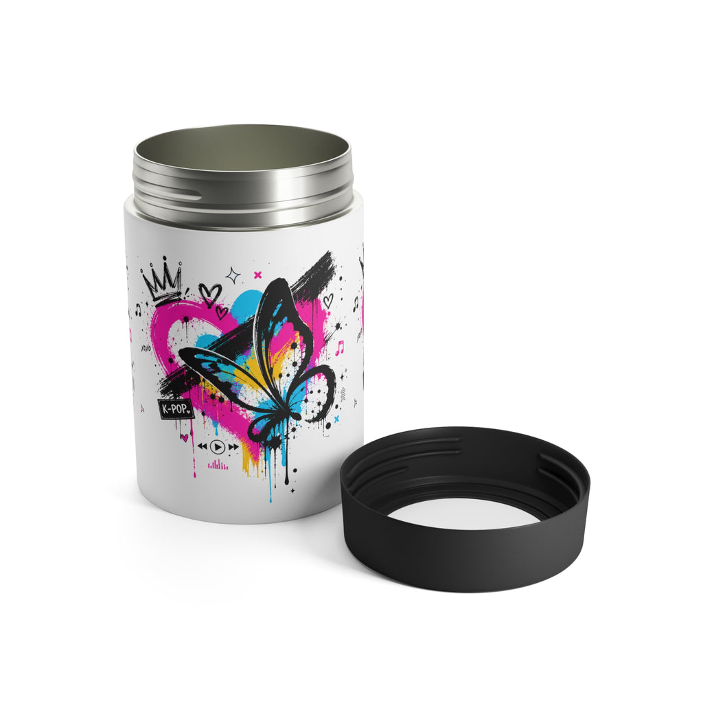 Graffiti Butterfly Stainless Can Holder