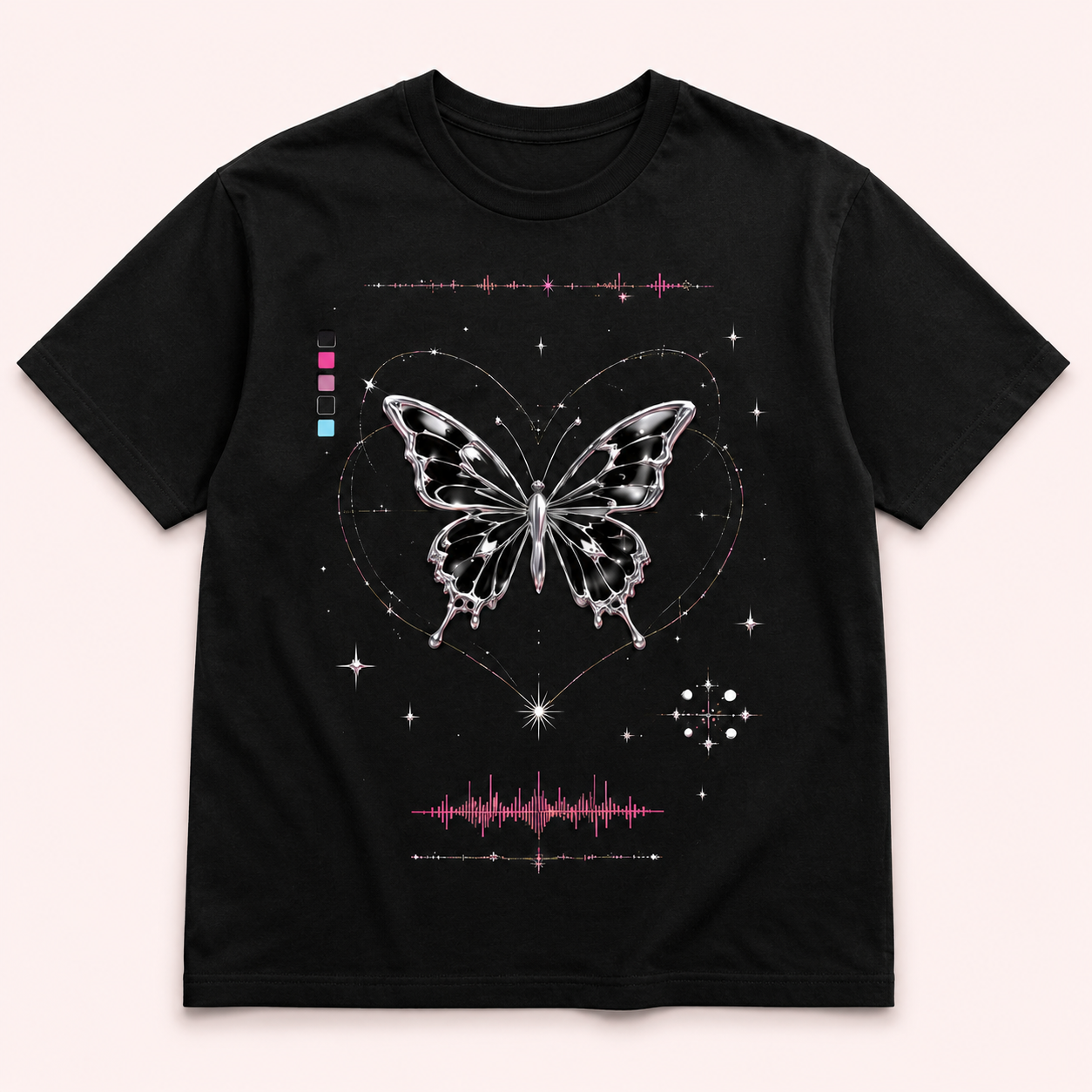 Chrome Frequency Butterfly Graphic Tee