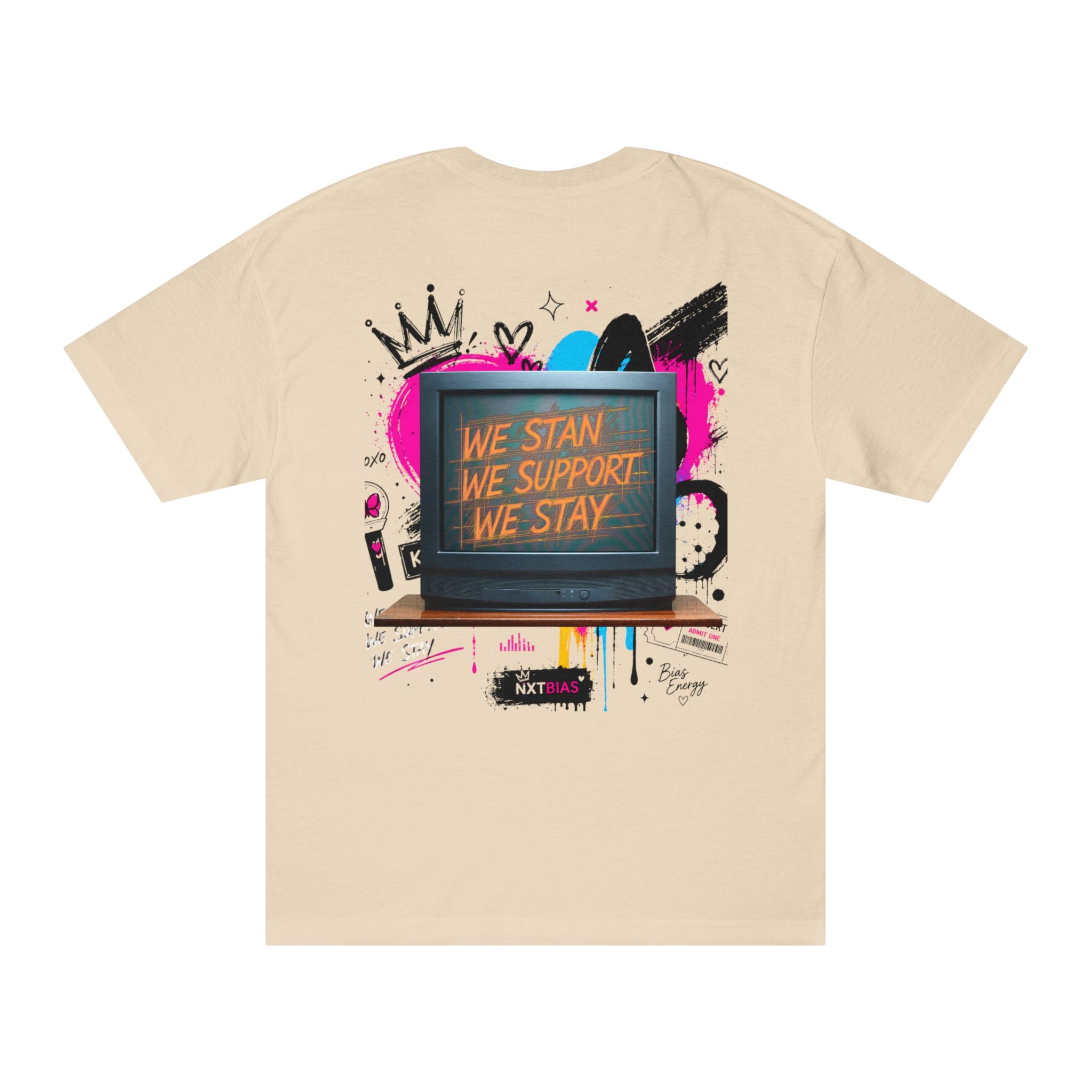 K-Pop Fan Graphic T-Shirt | We Stan We Support We Stay Tee | Concert Outfit | K-Pop Streetwear | NXTBIAS