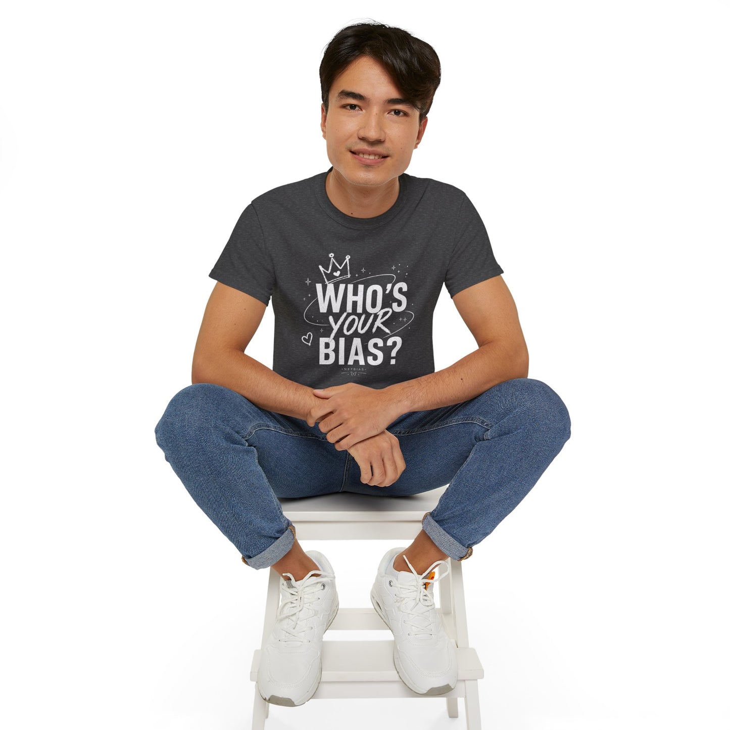 Who’s Your Bias T-shirt | K-pop Fan Shirt, Typography Crown Design