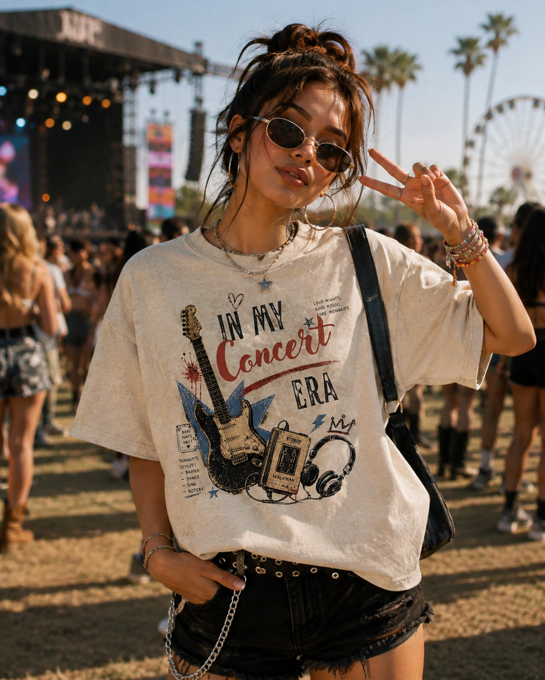 In My Concert Era | Snow Washed Oversized Graphic Tee
