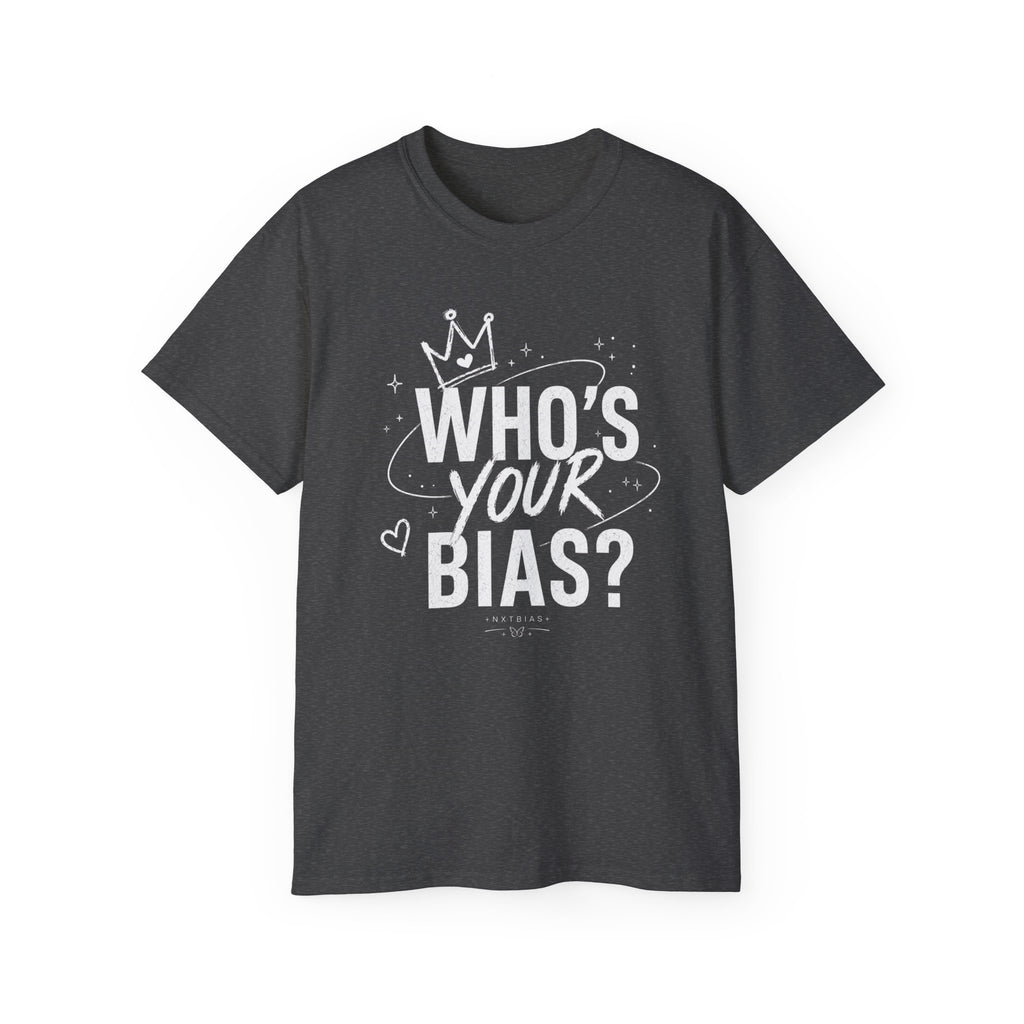 Who’s Your Bias T-shirt | K-pop Fan Shirt, Typography Crown Design