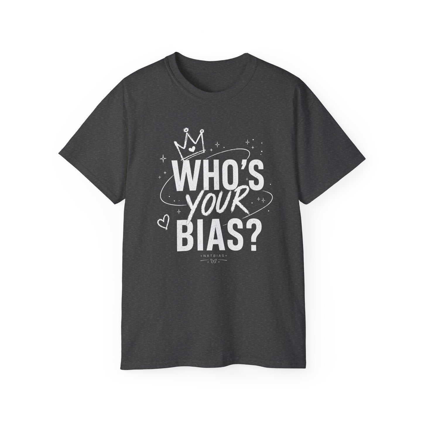 Who’s Your Bias T-shirt | K-pop Fan Shirt, Typography Crown Design