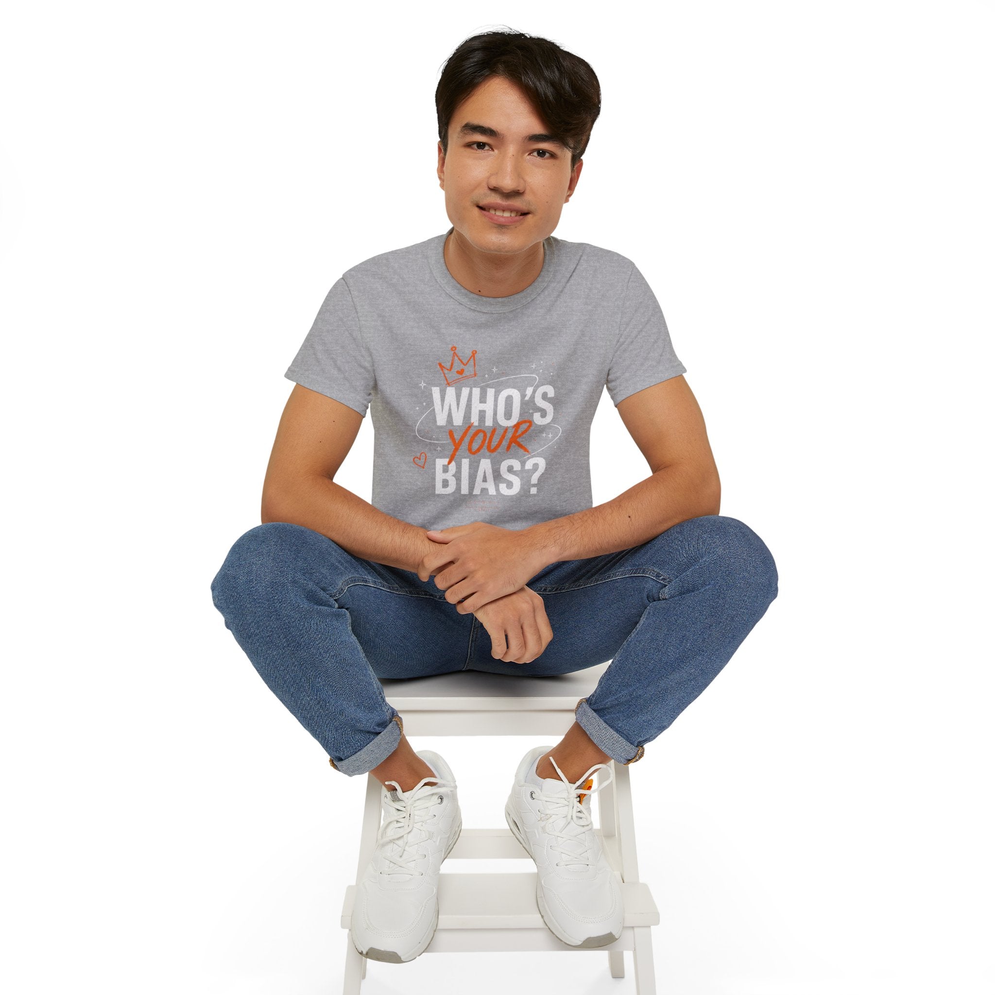 Who’s Your Bias T-shirt | K-pop Fan Shirt, Typography Crown Design