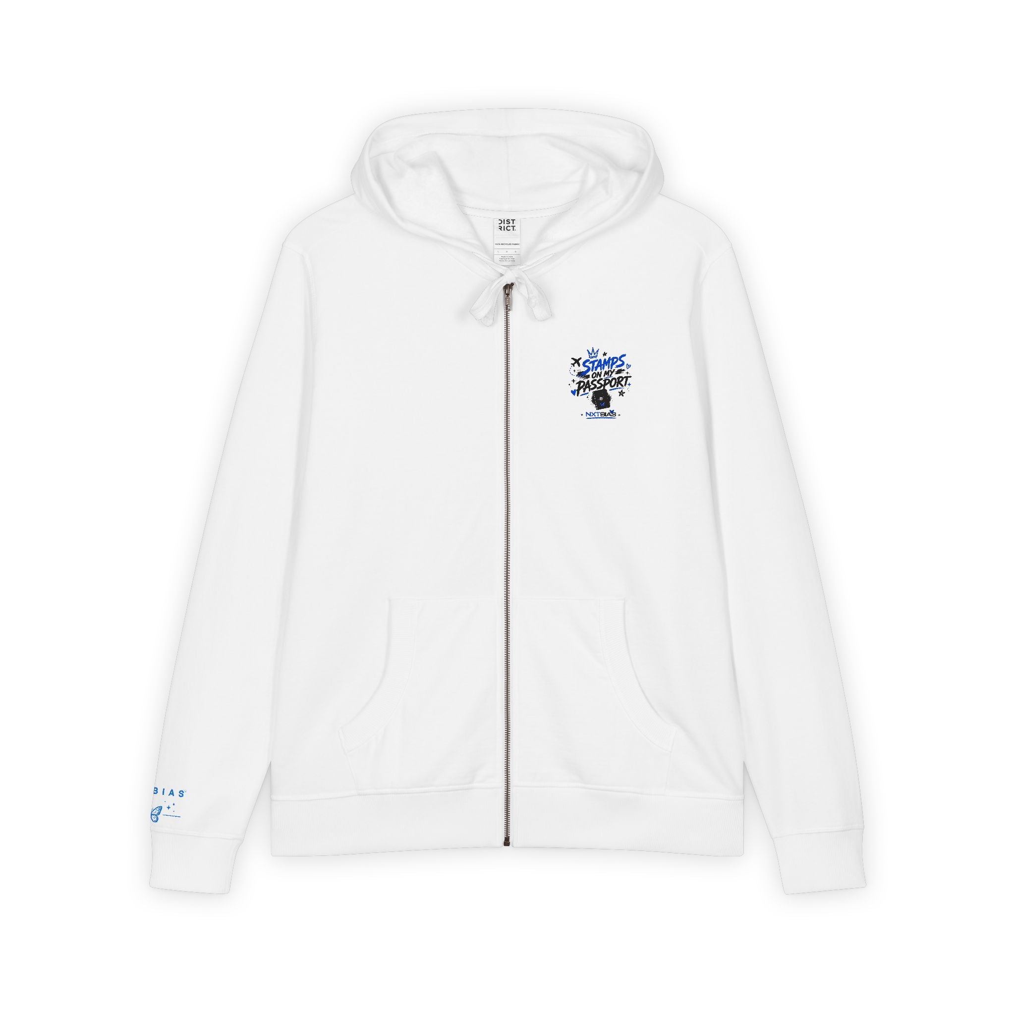 Stamps on My Passport Zip-Up Hoodie | Travel Hoodie | Airport Outfit | Vacation Graphic Hoodie | Unisex Travel Sweatshirt | NXTBIAS