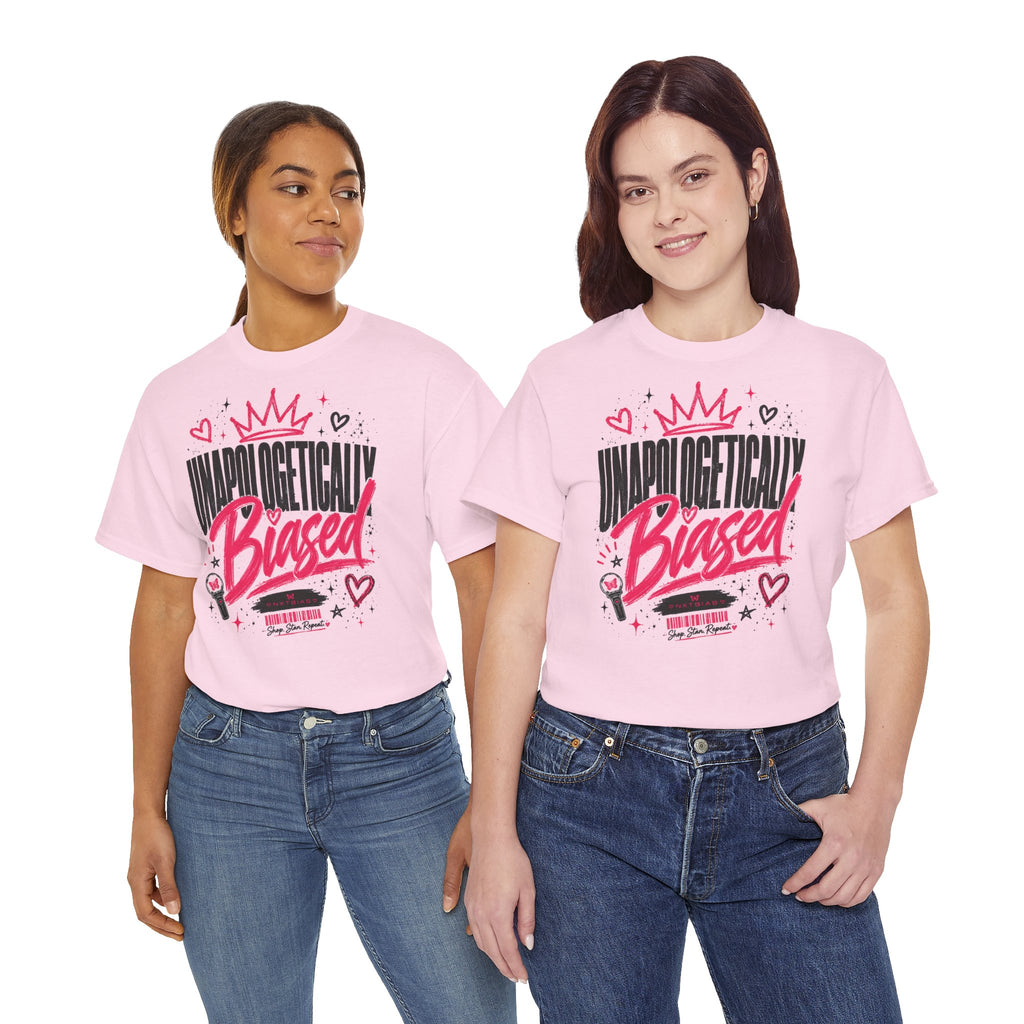 Unapologetically Biased K-pop Tee | Crown & Hearts Script
