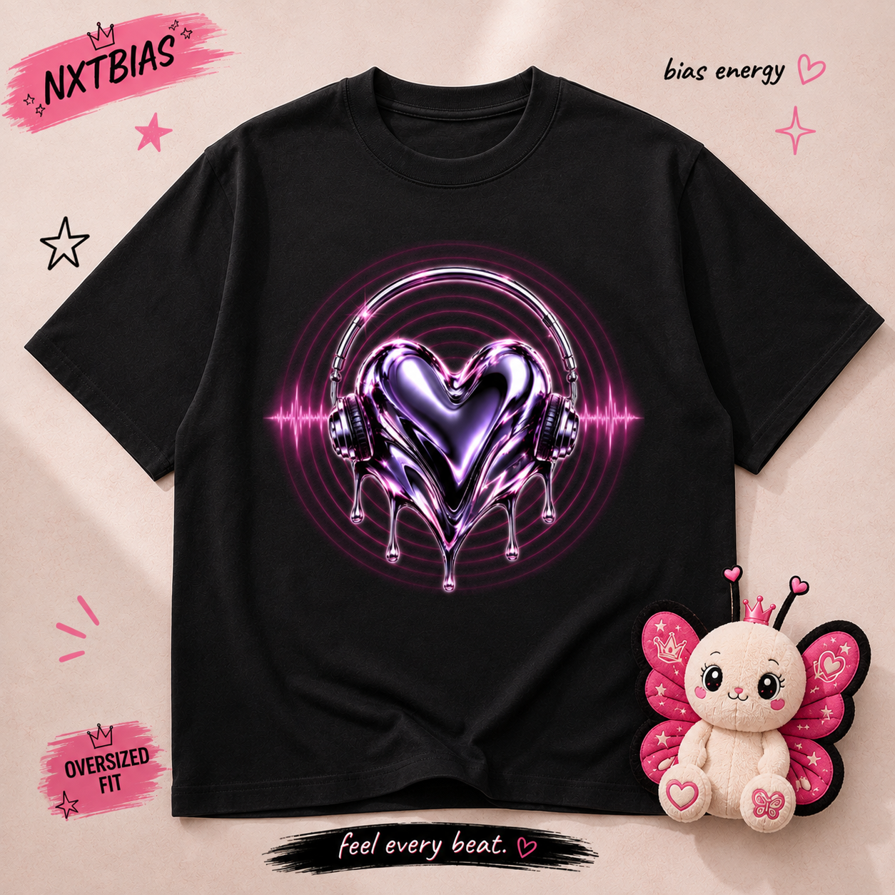 Music Is Life | Chrome Heart Headphones Graphic Tee