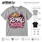 Royal Mode spirit week T-shirt for kids and adults in gray, white and black by NXTBIAS