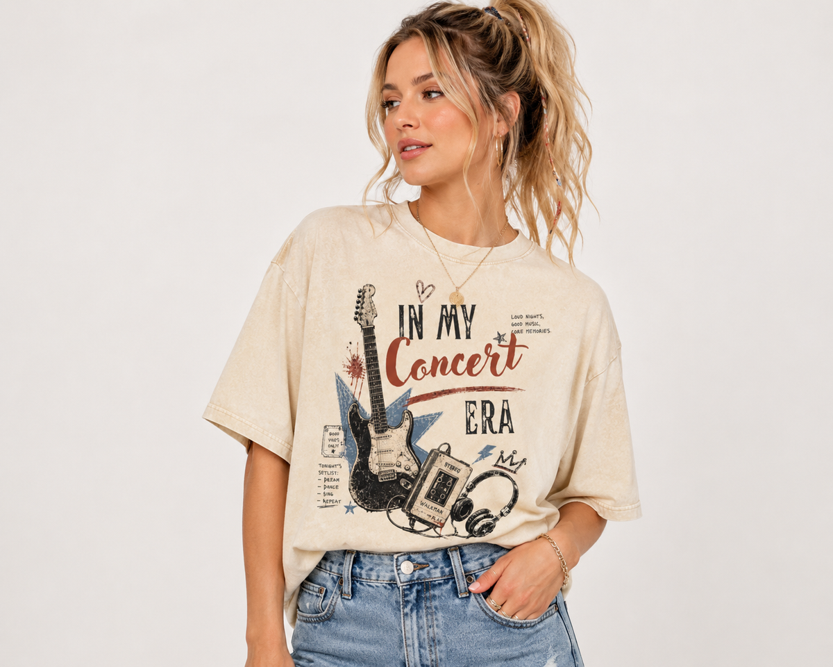 In My Concert Era Snow-Washed Oversized Tee