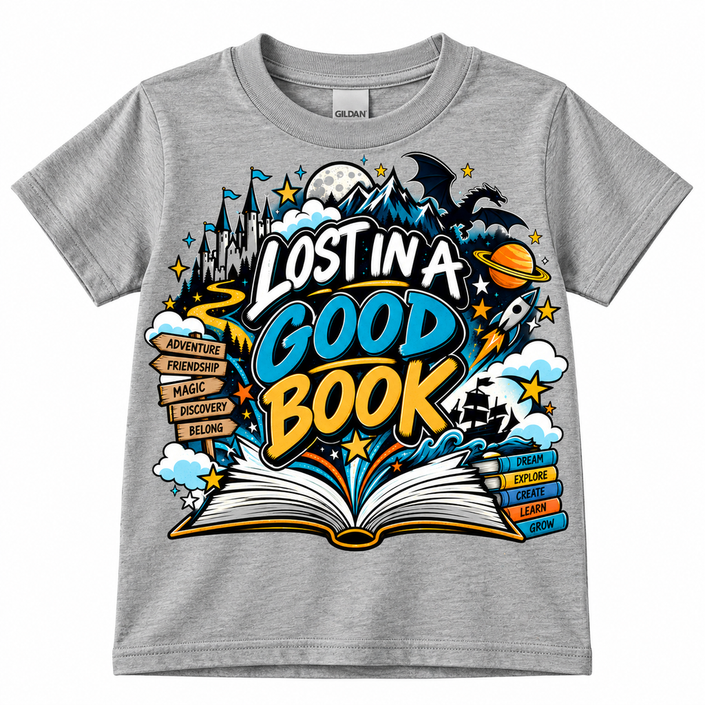 Lost in a Good Book Spirit Week T-Shirt | Youth & Adult