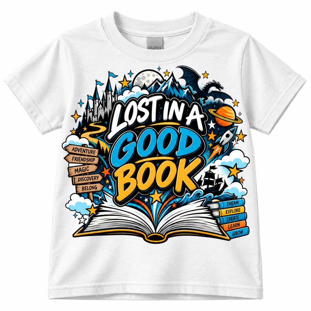 Lost in a Good Book Spirit Week T-Shirt | Youth & Adult