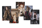 LE SSERAFIM CRAZY mini photocards displayed with different member portraits and collectible designs.