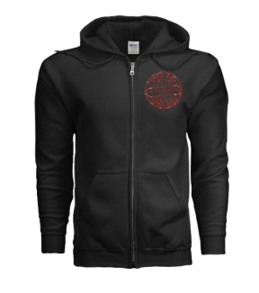 Black Buenos Aires Concert Zip Hoodie with small red NXTBIAS front chest graphic