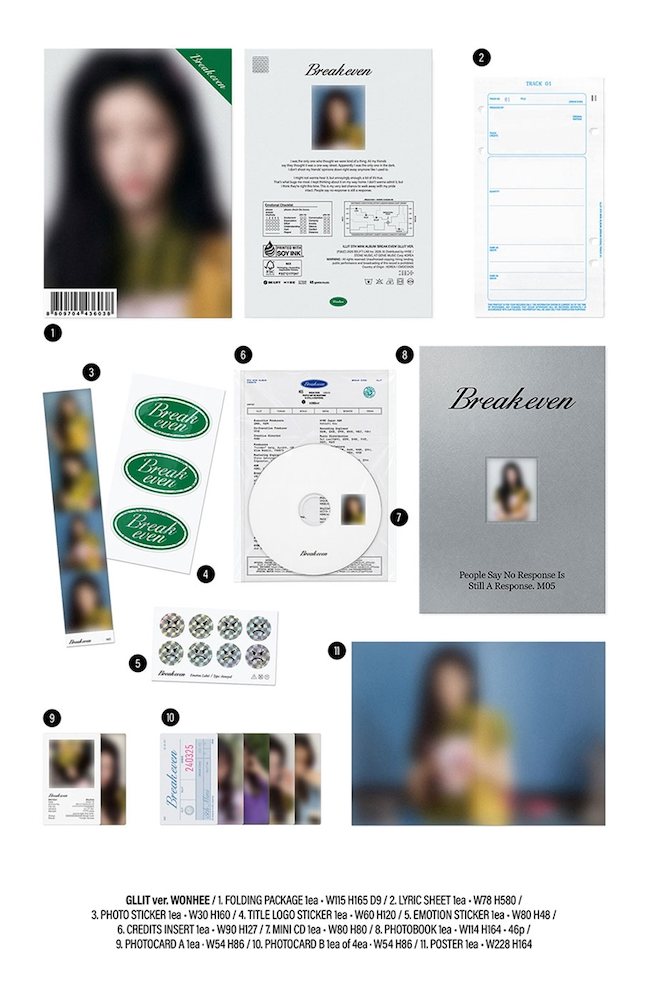 ILLIT BREAK EVEN GLLIT Version member album contents and collectibles