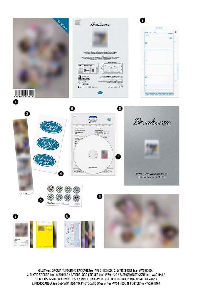 ILLIT BREAK EVEN GLLIT Version member album inclusions and photocard preview
